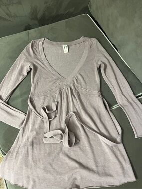 Free People muted lavender crewneck top